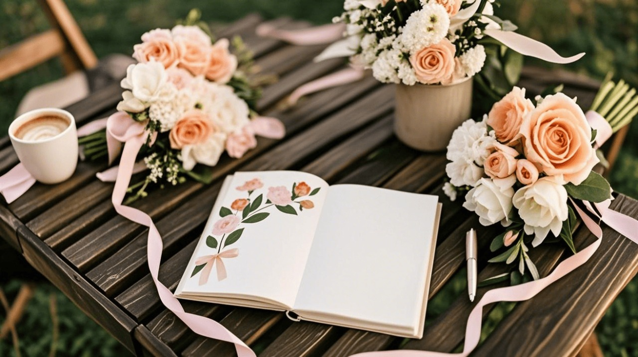 wedding guest book banner