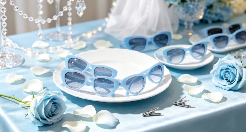blue sunglasses