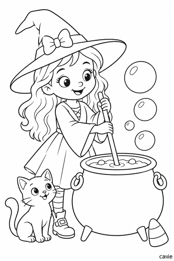 little witch bubble cauldron