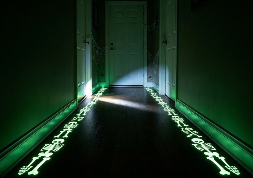 glow-in-the-dark bone garland