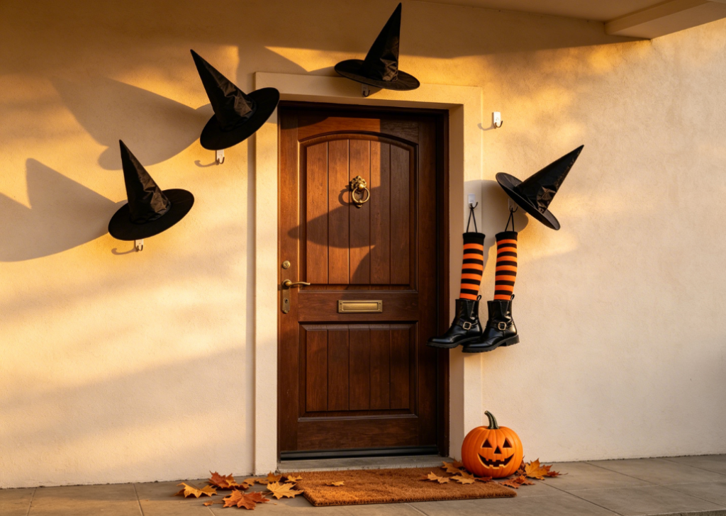 Witch-hat cluster and hanging witch legs