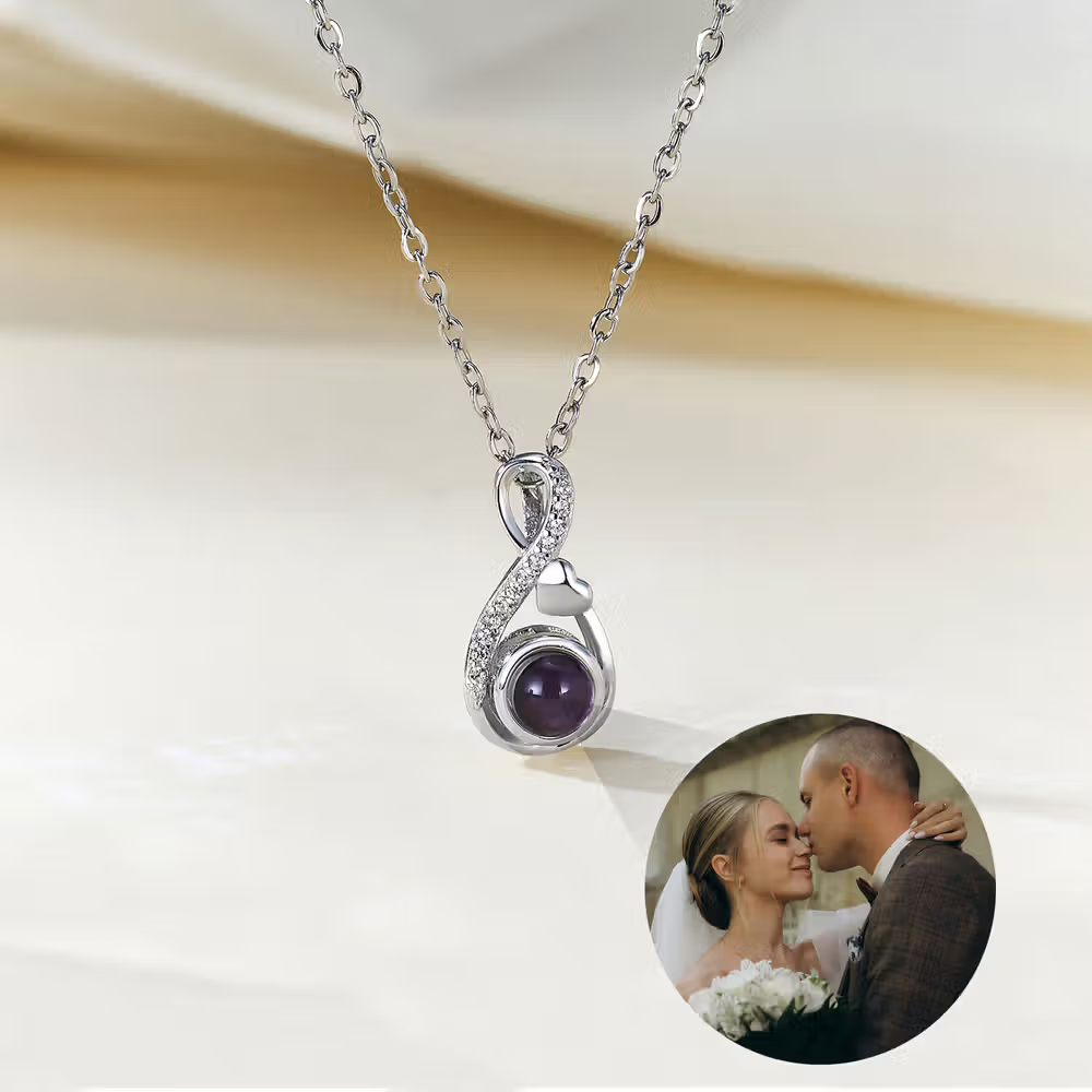 infinity photo projection necklace