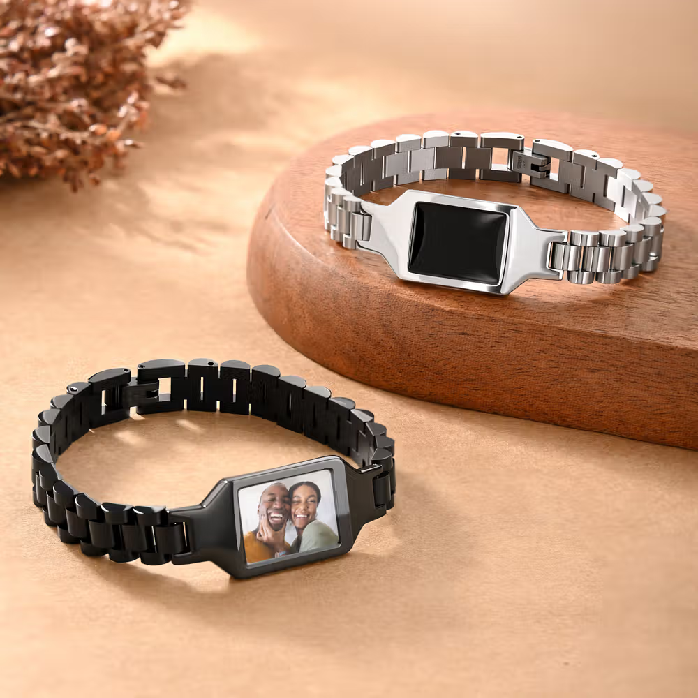 heat-reactive photo bracelet for men